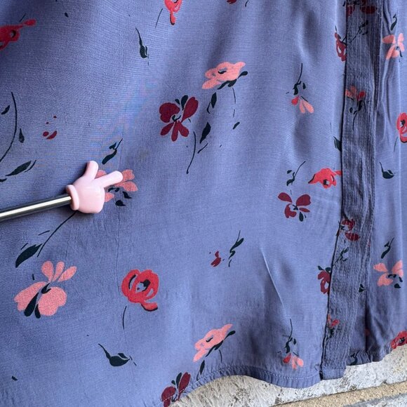 Lucky Brand Long Sleeve Button Front Collared Floral Shirt Women's Size 2X. - Picture 9 of 11